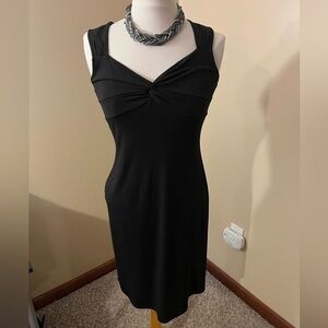 Ann Taylor Loft Knot Front Sleeveless Black Dress Az 6P